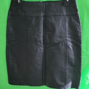 Giovanni Navarre Black Leather Skirt And Halter